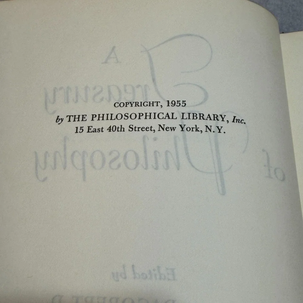 Vintage 1955 A Treasury of Philosophy 2 Volume Set Plato Aristotle Nietzsche HC